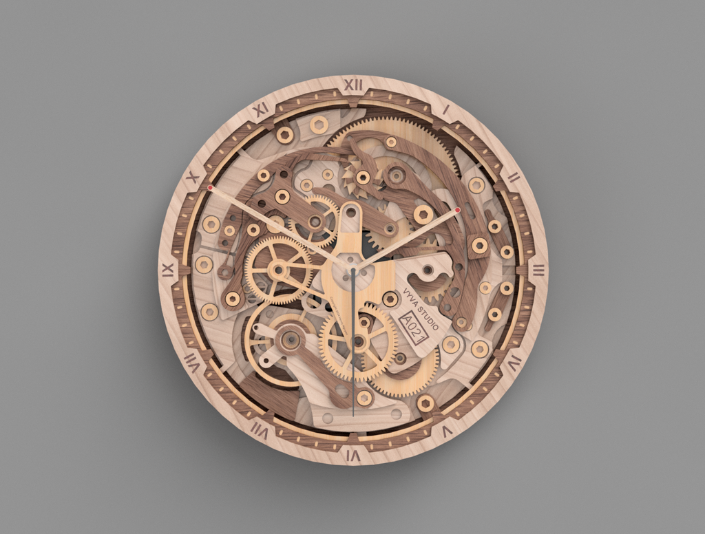 3D Gear Wall Clock SVG: Laser Cut Steampunk Art (Digital Download)