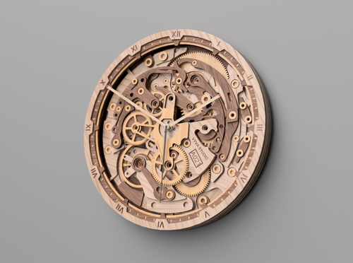 3D Gear Wall Clock SVG: Laser Cut Steampunk Art (Digital Download)