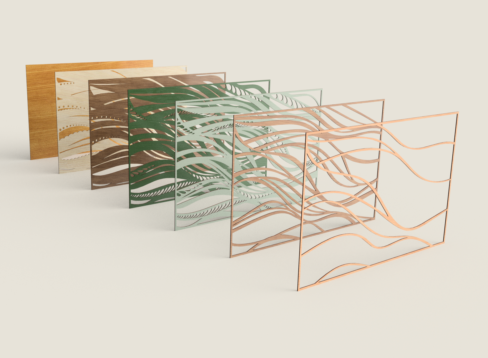 Nature Flow, 3D Layered Wall Art, Laser Cut File - A0079