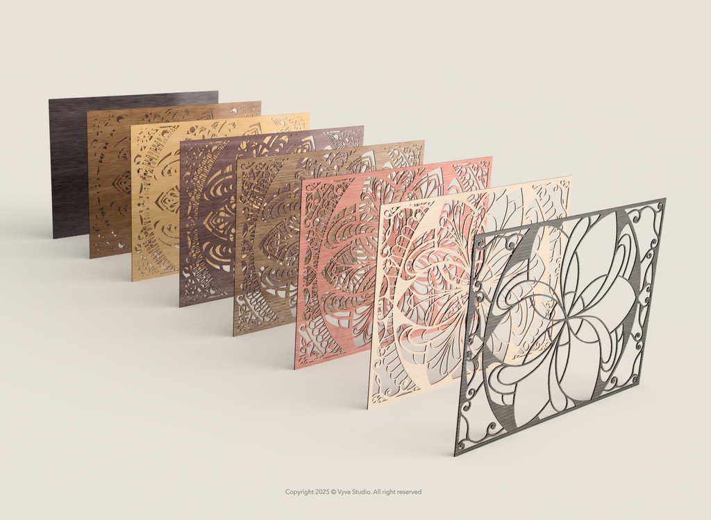 3D Layered Mandala Laser Cut SVG, Cosmic Floral Wall Art, Atomic Bloom
