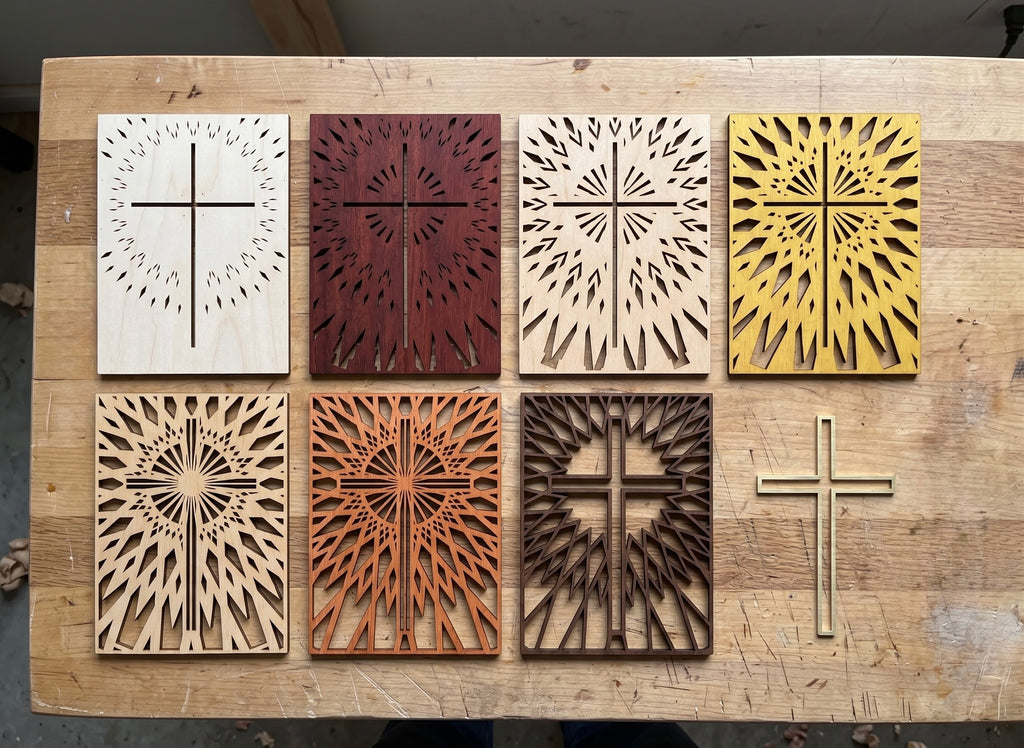 3D Cross Wall Art Laser Cut File – Radiant Faith | Christian Layered Mandala Design