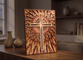 3D Cross Wall Art Laser Cut File – Radiant Faith | Christian Layered Mandala Design