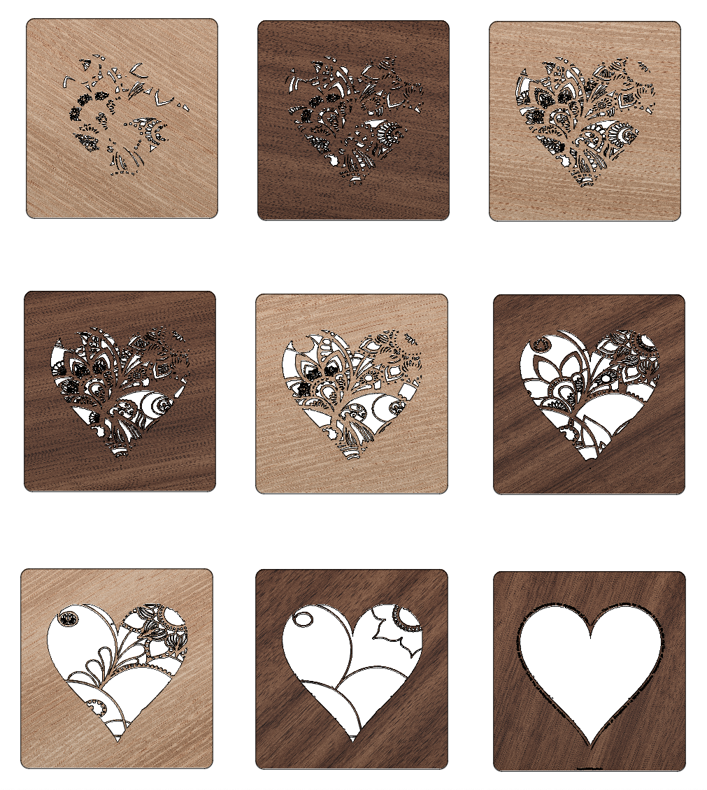 Mandala Heart Svg, 3D Multilayer Laser Cut File, Wood Wall Art, Zen, Vintage Style, Cricut, Glowforge Ready, Instant Digital Download