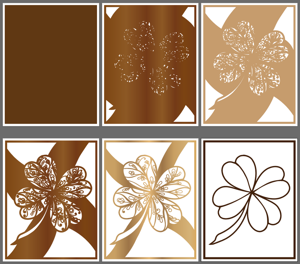 3D Mandala Laser Cut Files, Four-Leaf Clover Wall Art SVG, Layered Mandala - A0055
