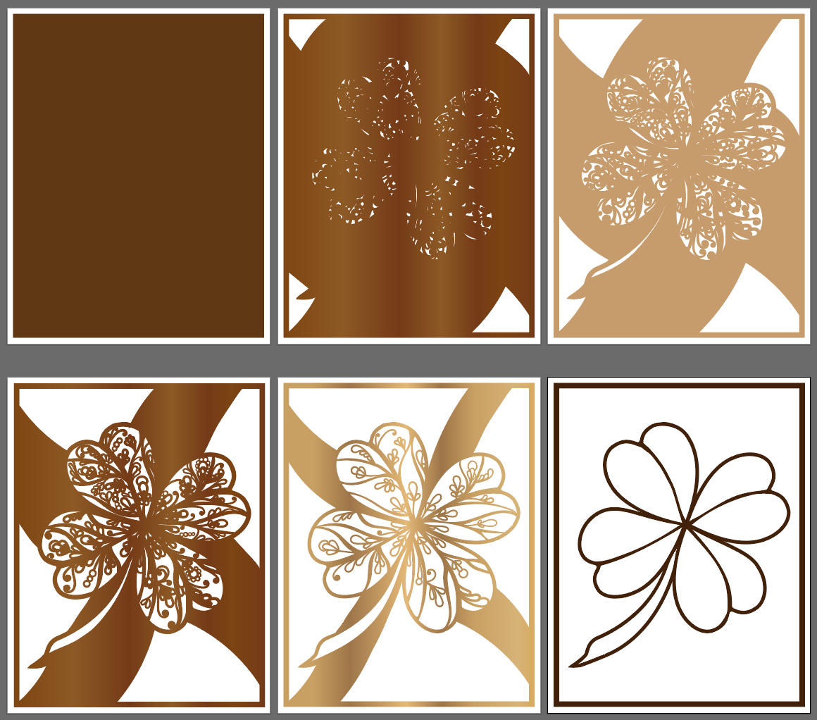 3D Mandala Laser Cut Files, Four-Leaf Clover Wall Art SVG, Layered Mandala - A0055