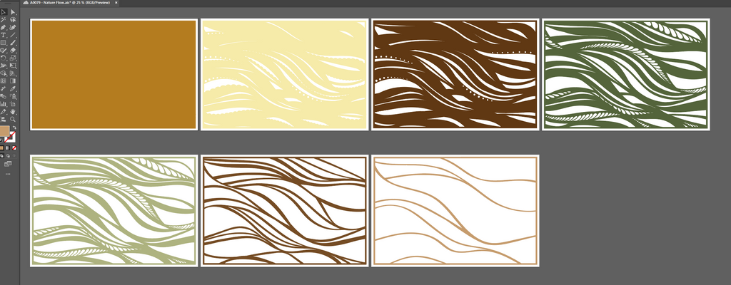 Nature Flow, 3D Layered Wall Art, Laser Cut File - A0079