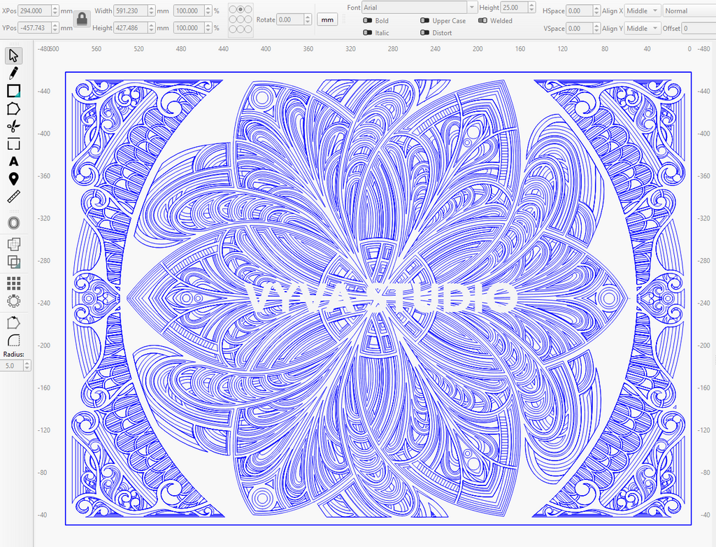 3D Layered Mandala Laser Cut SVG, Cosmic Floral Wall Art, Atomic Bloom