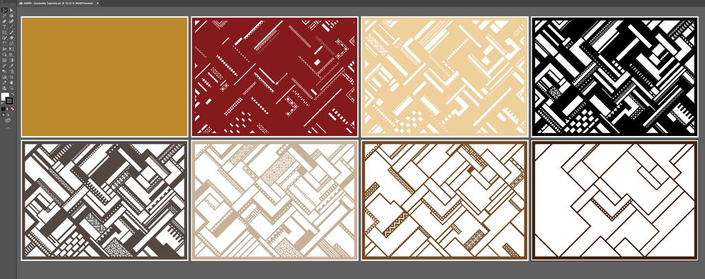 3D Geometric Tapestry Laser Cut File, Layered Tribal Wall Art, Intricate Mosaic Design