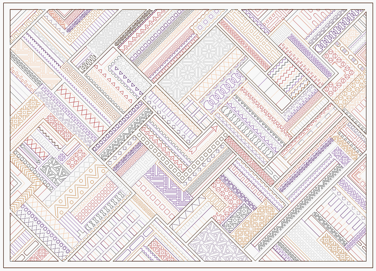3D Geometric Tapestry Laser Cut File, Layered Tribal Wall Art, Intricate Mosaic Design
