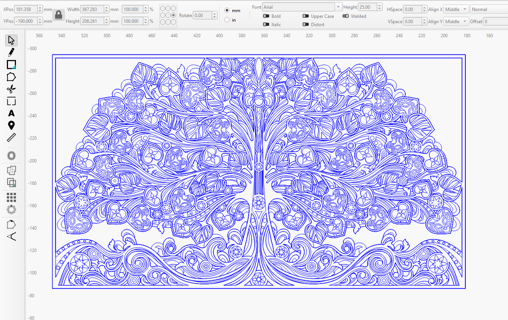 3D Tree of Life Laser Cut File, Layered Mandala Wood Art