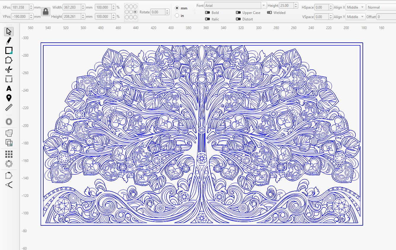 3D Tree of Life Laser Cut File, Layered Mandala Wood Art